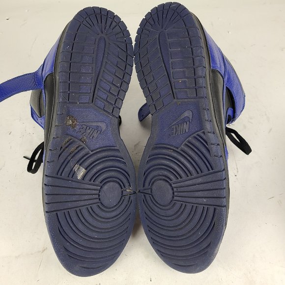 RARE Nike Dunk High Black Old Royal Leather Sz 13 Men's 317982-030 2011 VTG - Picture 5 of 10